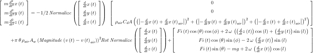 4DOF equation of motion