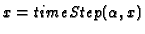 $x = timeStep(\alpha, x)$